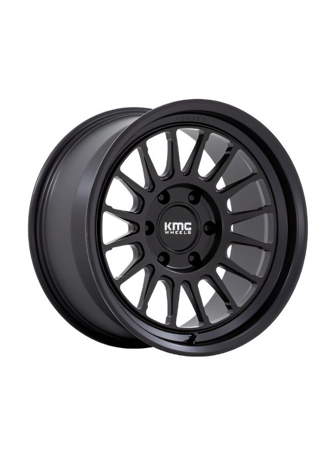 KMC KM447 IMPACT FORGED MONOBLOCK 17X8.5 6X135 ET0 CB87.1 SATIN BLACK - Image 1